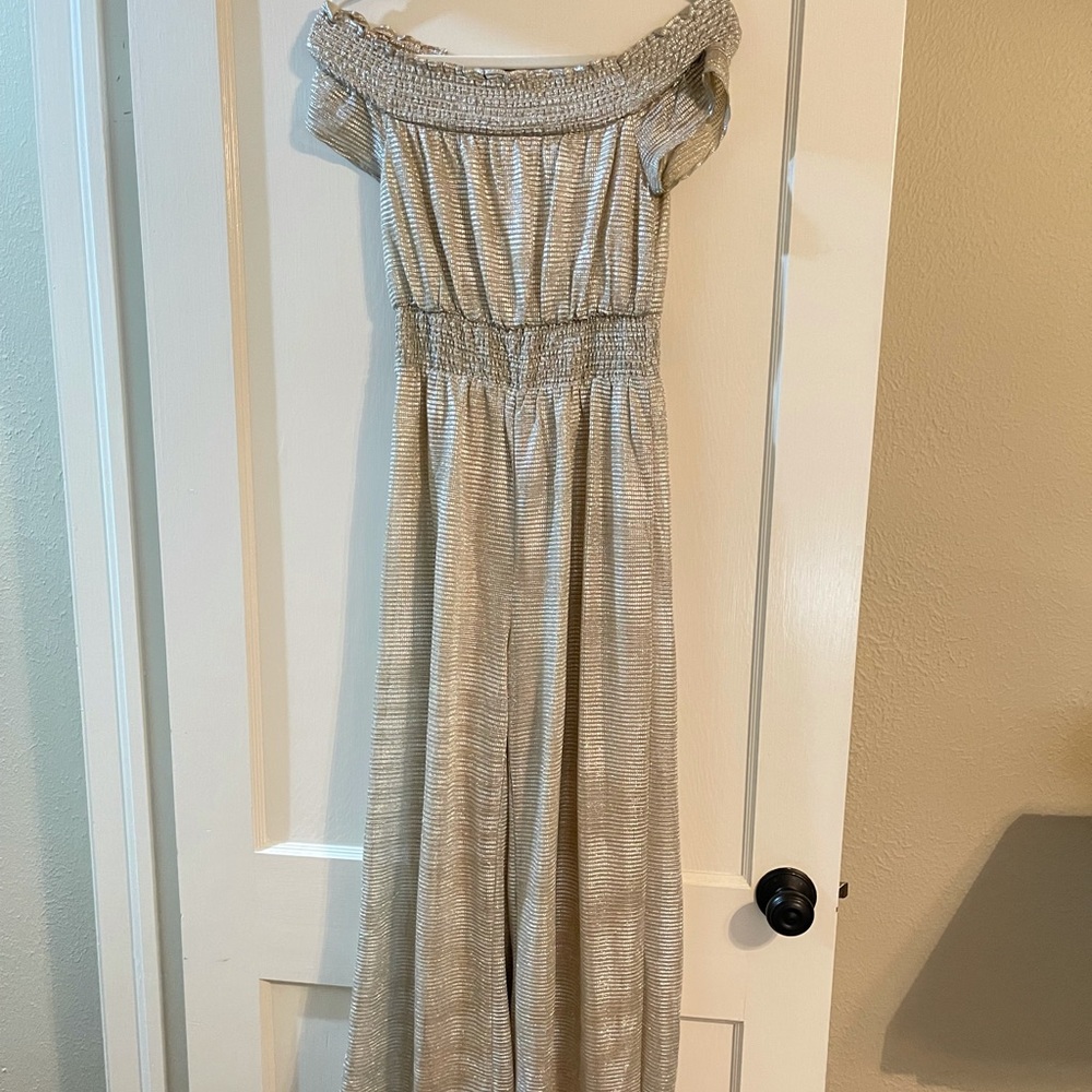 Line & Dot gold shimmery jumpsuit - size S